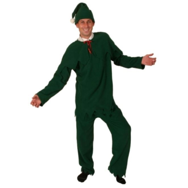 COSTUME ELF MR FLEECE GREEN AND RED