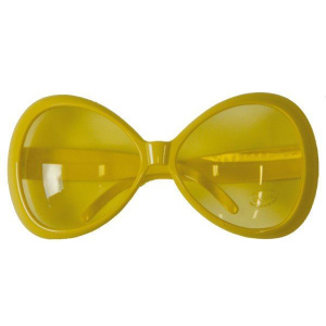 1960'S YELLOW OVAL SUNGLASSES