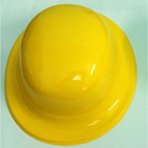 HAT PLASTIC BOWLER GOLD/YELLOW ADULT