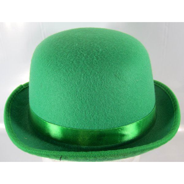 HAT BOWLER FELT GREEN ONE SIZE FITS ALL