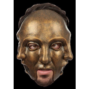 MASK HEAD CARNIVAL 3 FACES GOLD