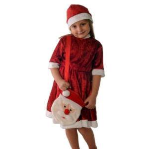 SANTA BAG WITH FACE ZIPPED LONG STRAP