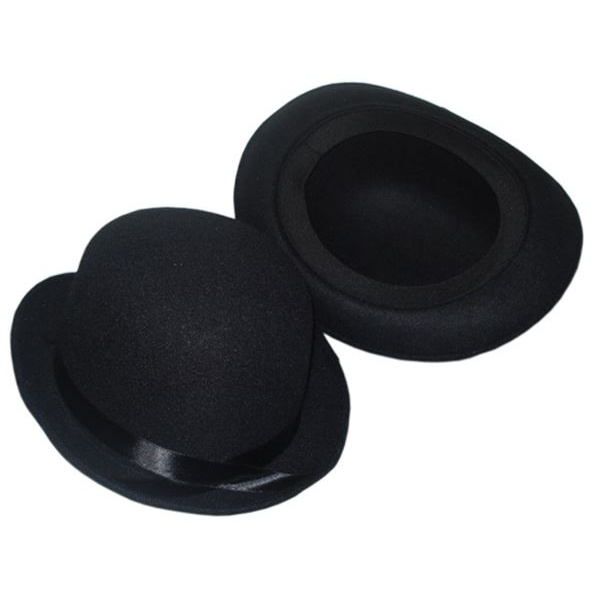 HAT BOWLER FELT BLACK ONE SIZE FITS ALL