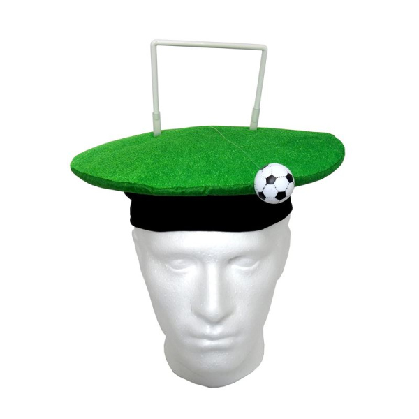 NOVELTY FOOTBALL HAT WITH GOAL & BALL