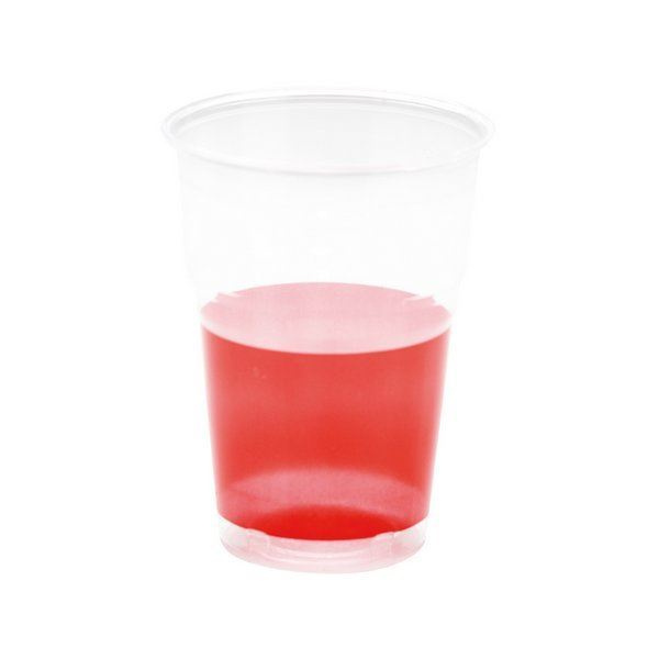 GOBLETS CRYSTAL PLASTIC 250CC RED 10'S