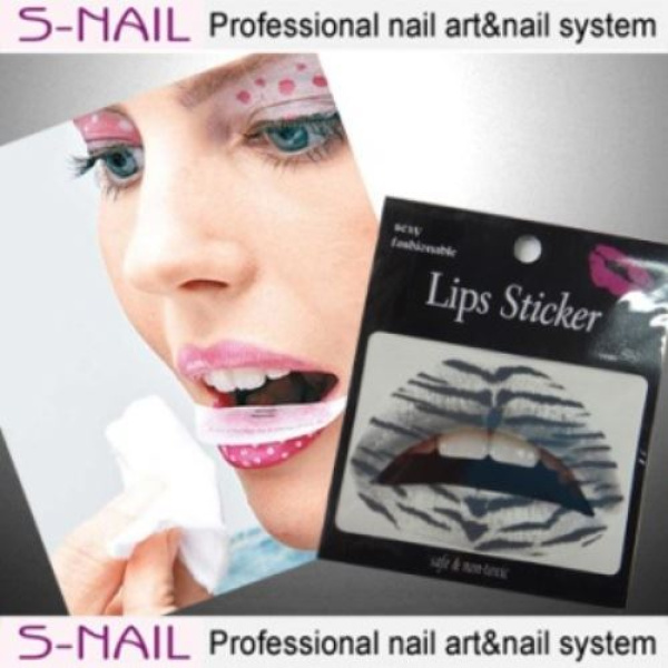 LIP TATTOO 2 IN PACKET WHITE WITH BLACK