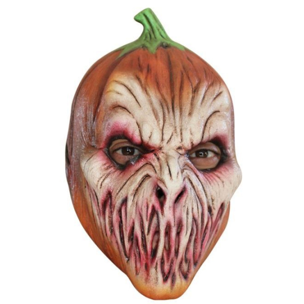 PUMPKIN LATEX HEAD MASK JUNIOR SIZE