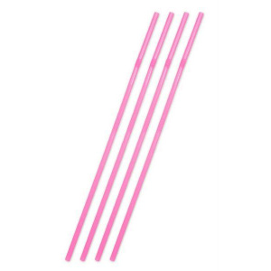 STRAWS JUMBO PLASTIC NEON PINK