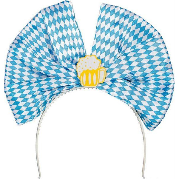 OKTOBERFEST TIARA BLUE & WHITE BOW