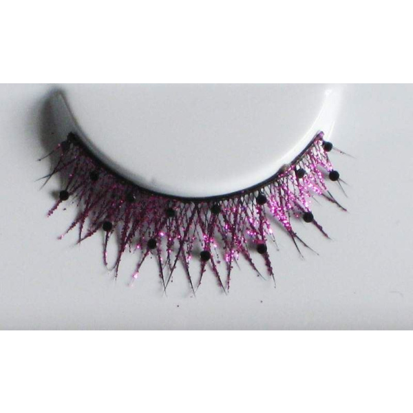 EYE LASHES CROSSED BLACK & SEQUINED