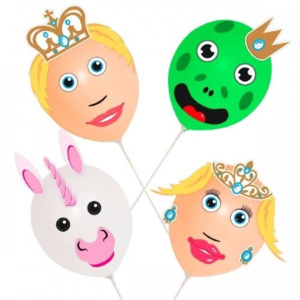 BALLOON KIT  PRINCE PRINCESS HEADS 4'S