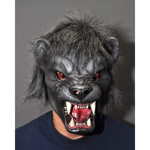 YOUNG SNARLING BLACK PANTHER FULL MASK