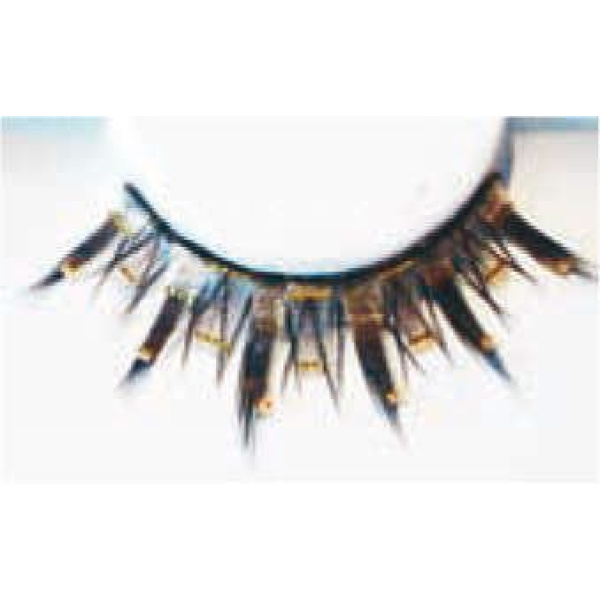 EYE LASHES BLACK WITH GOLD STRIPS