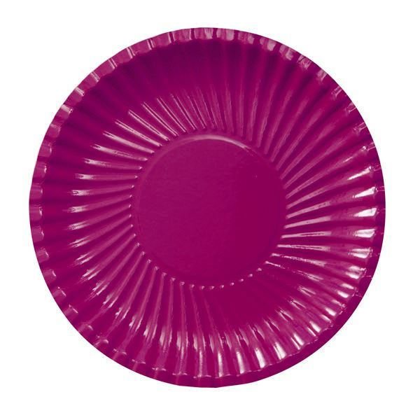 PLATES CARD 23CM BURGUNDY 10'S