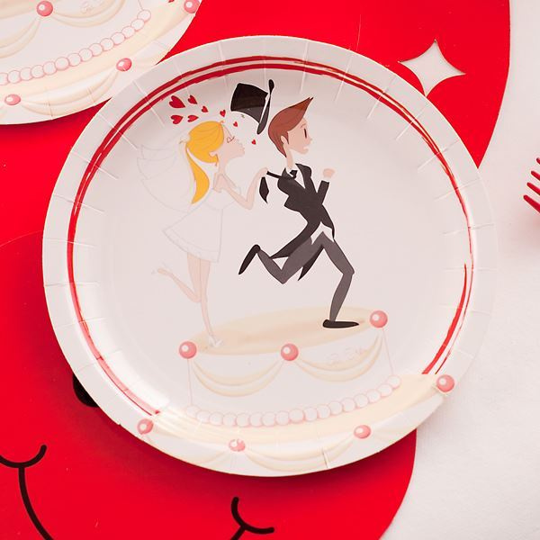 PLATES WEDDING HUMOROUS DESIGN 18CM