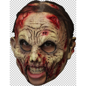 MASK HEAD CHIN STRAP ZOMBIE UNDEAD DELUX