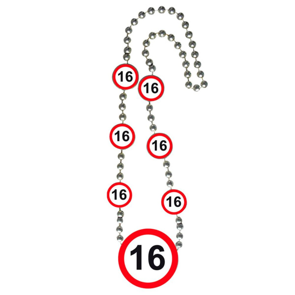 NECKLACE TRAFFIC SIGN 16TH BIRTHDAY