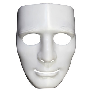 MASK FACE PLASTIC WHITE