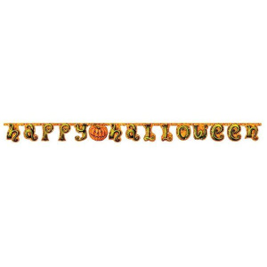 BUNTING HALLOWEEN  PUMPKIN LETTER BANNER