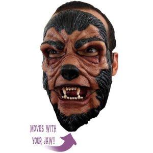 MASK FACE MOVING MOUTH 2 PART WEREWOLF