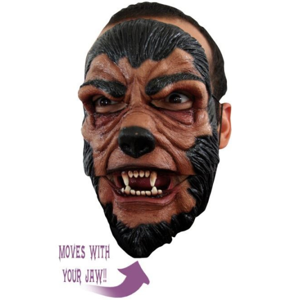 MASK FACE MOVING MOUTH 2 PART WEREWOLF