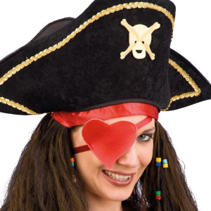 EYE PATCH PIRATE RED HEART PB