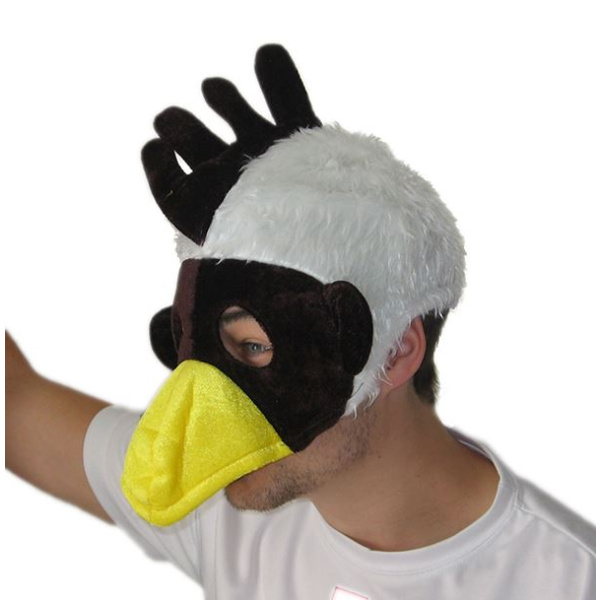 HAT, MASK & BEAK  BIRD BROWN & YELL