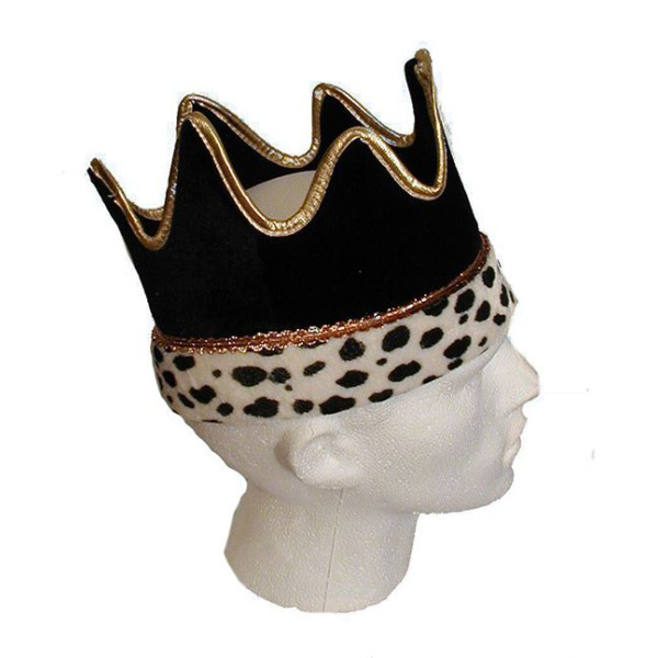 CROWN HAT WITH ERMINE CUFF BLACK