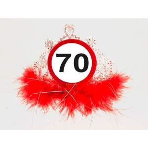 TIARA TRAFFIC SIGN 70TH BIRTHDAY