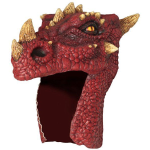 FIRE BREATHING RED DRAGON LATEX HAT