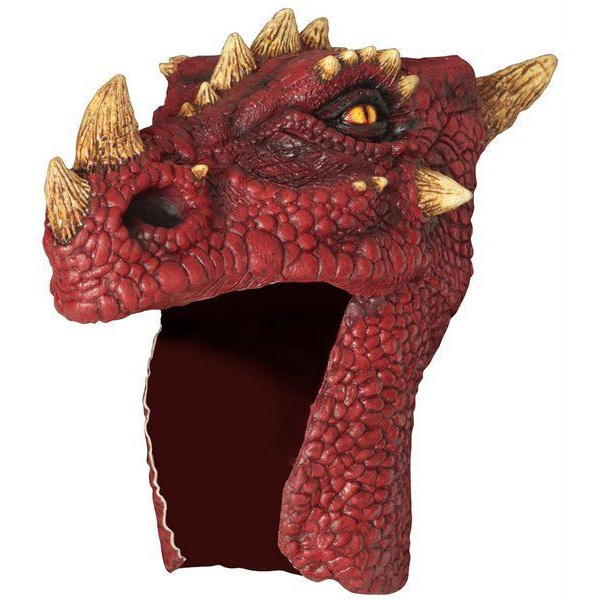 FIRE BREATHING RED DRAGON LATEX HAT