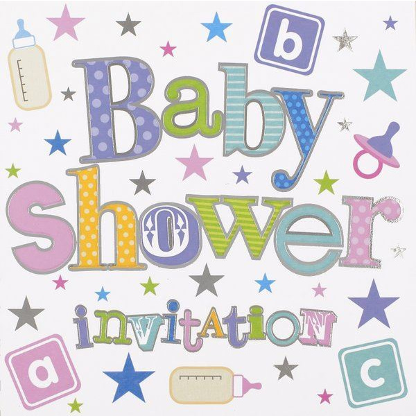 BABY SHOWER INVITATION FOIL 6 PK