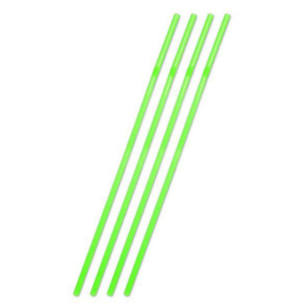 STRAWS JUMBO PLASTIC NEON GREEN