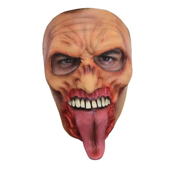 FACE MASK ZOMBIE BONE STRUCTURE AROUND MOUTH/CHIN LARGE TONGUE