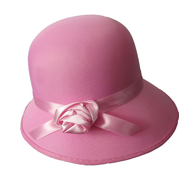 HAT BONNET SATIN FOR LADY 1920S PINK