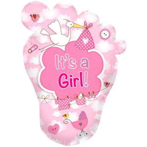 BALLOON FOIL - BABY ITS A GIRL