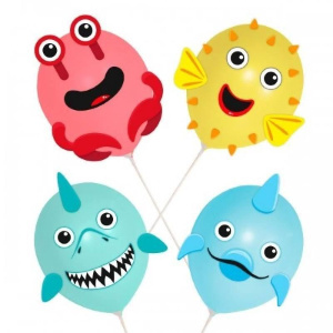 BALLOON KIT SEA ANIMAL HEADS SET OF 4