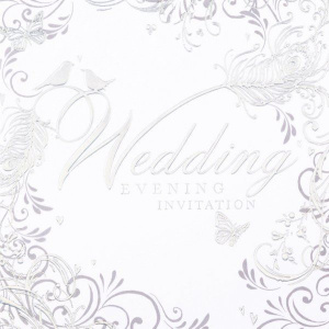 INVITATION WEDDING EVENING FOIL 6 PK