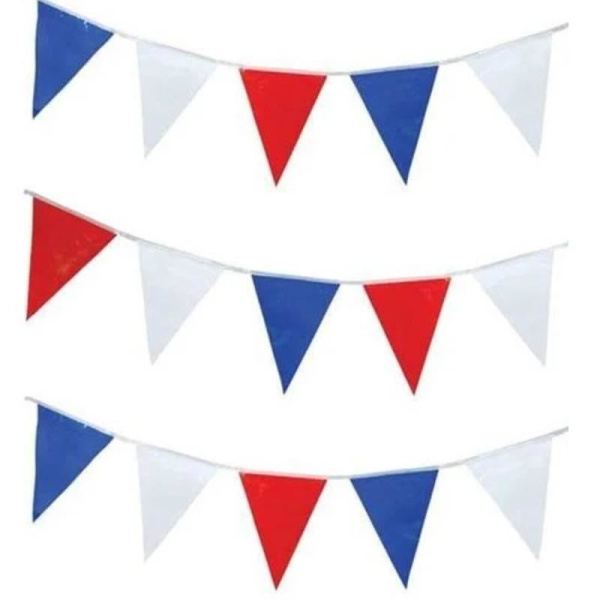 RED/WHITE/BLUE TRIANGLE BUNTING 15 FLAG