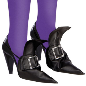 BLACK WITCH/WIZARD SHOE COVERS WITH SILE