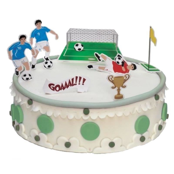 CAKE DECORATIONS FOOTBALL STAND UPS