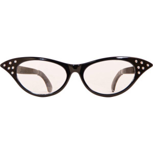 GLASSES LARGE XXL BLACK CLEAR LEN