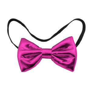 CERISE METALIC BOW TIE