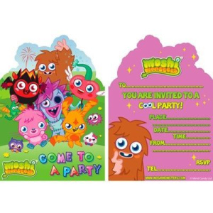 PARTY INVITATIONS CARD MOSHI MONSTERS -