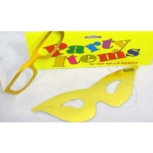 FOIL MASKS & GLASSES GOLD12S