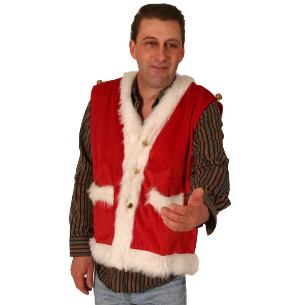 SANTA WAISTCOAT PLUSH WITH BELLS