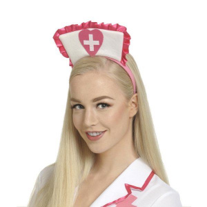 TIARA NURSE HAT WITH PINK