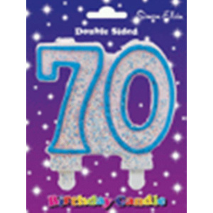 CANDLE NUMBER 80 BLUE MILESTONE  -