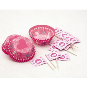 CUP CAKE CASES & PICKS PRINCESS 24'S