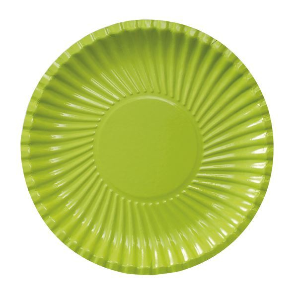 PLATES CARD 23CM GREEN LIGHT 10'S